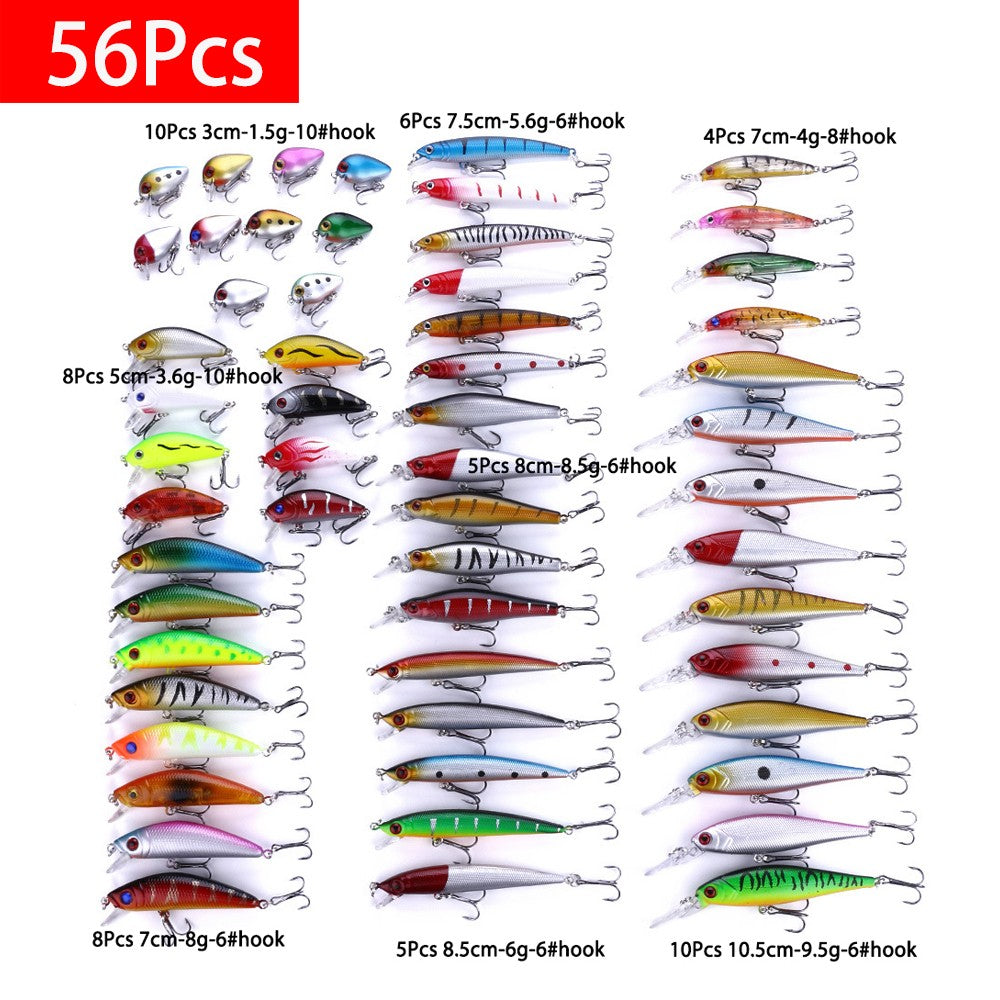 Kit de Iscas Artificiais para Pesca - Crankbait, Minnow, Popper, Pencil, Swimbait, Wobblers e Bionic Crank - Terno de Pesca