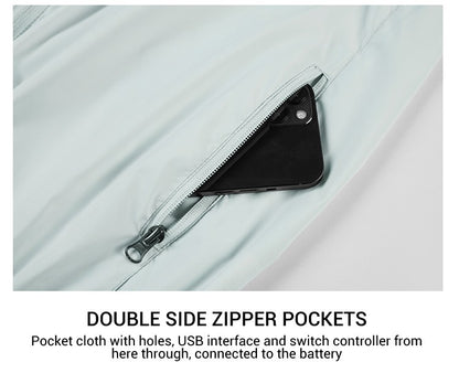 2024 Cool Vest Wearable Cooling Fan Vest Air-conditioned Clothes Cooling 13 Hours for High Temperature Work Fishing Vest Hiking