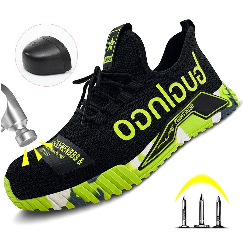Sapatos de Segurança Leves com Biqueira de Aço Masculinos Antiperfuração Sapatos de Trabalho Masculinos Respiráveis Sapatos Industriais Botas de Segurança de Trabalho Indestrutíveis