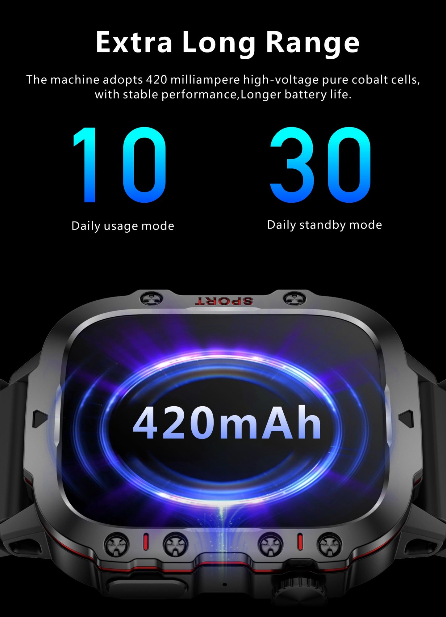 LIGE Outdoor Smart Watch Men 2.01" Screen 3AT Waterproof Watches Bluetooth Call Ai Voice Sport Smartwatch For Android Xiaomi IOS