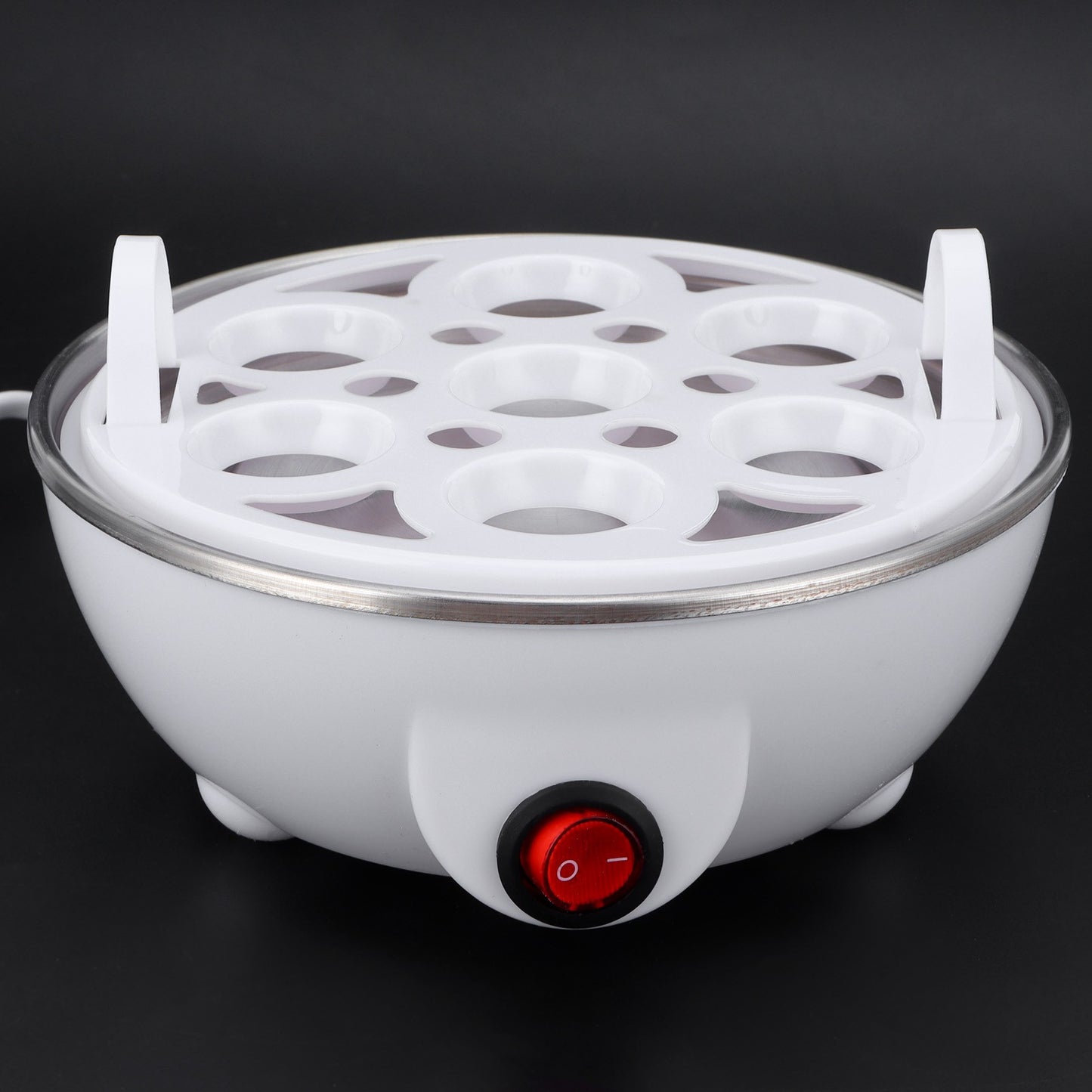 Panela Elétrica de Ovos para Uso Doméstico, Cozedor de Ovos para Café da Manhã, Mini Panela de Ovos Multifuncional, Vaporizador de Camada Única para Cozinha