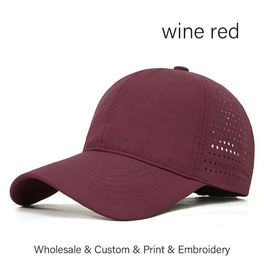 SLECKTON Custom Logo Embroidery Quick-Dry Baseball Cap for Summer Protection Breathable Waterproof Design DIY Picture Print