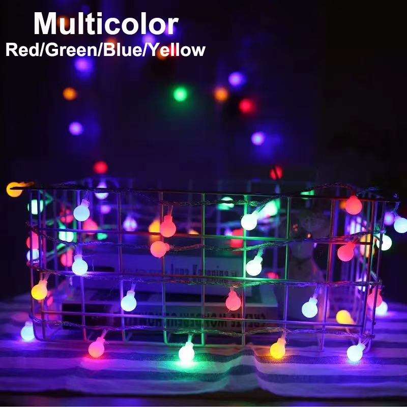 10M 80LED USB Ball String Lights Globe Fairy Lights Waterproof Garland Lights Warm White for Outdoor Wedding Party Garden Home