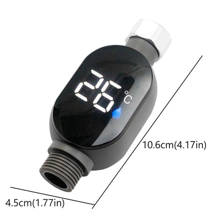 Termômetro de Água para Chuveiro - Display LED (0?~99?), Ativação por Toque Inteligente, Monitoramento Preciso da Temperatura do Banho