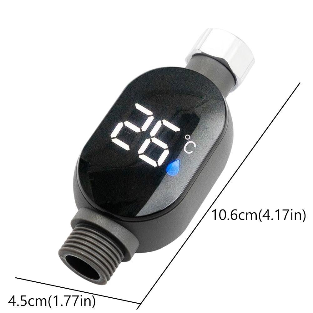 Termômetro de Água para Chuveiro - Display LED (0?~99?), Ativação por Toque Inteligente, Monitoramento Preciso da Temperatura do Banho