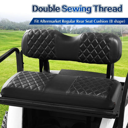 Kit de Capas de Banco de Diamante para Carrinho de Golfe com 4 Peças, Capas de Banco Dianteiras e Traseiras Compatíveis com EZGO Club Car Yamaha Almofada de Banco Regular Original, N