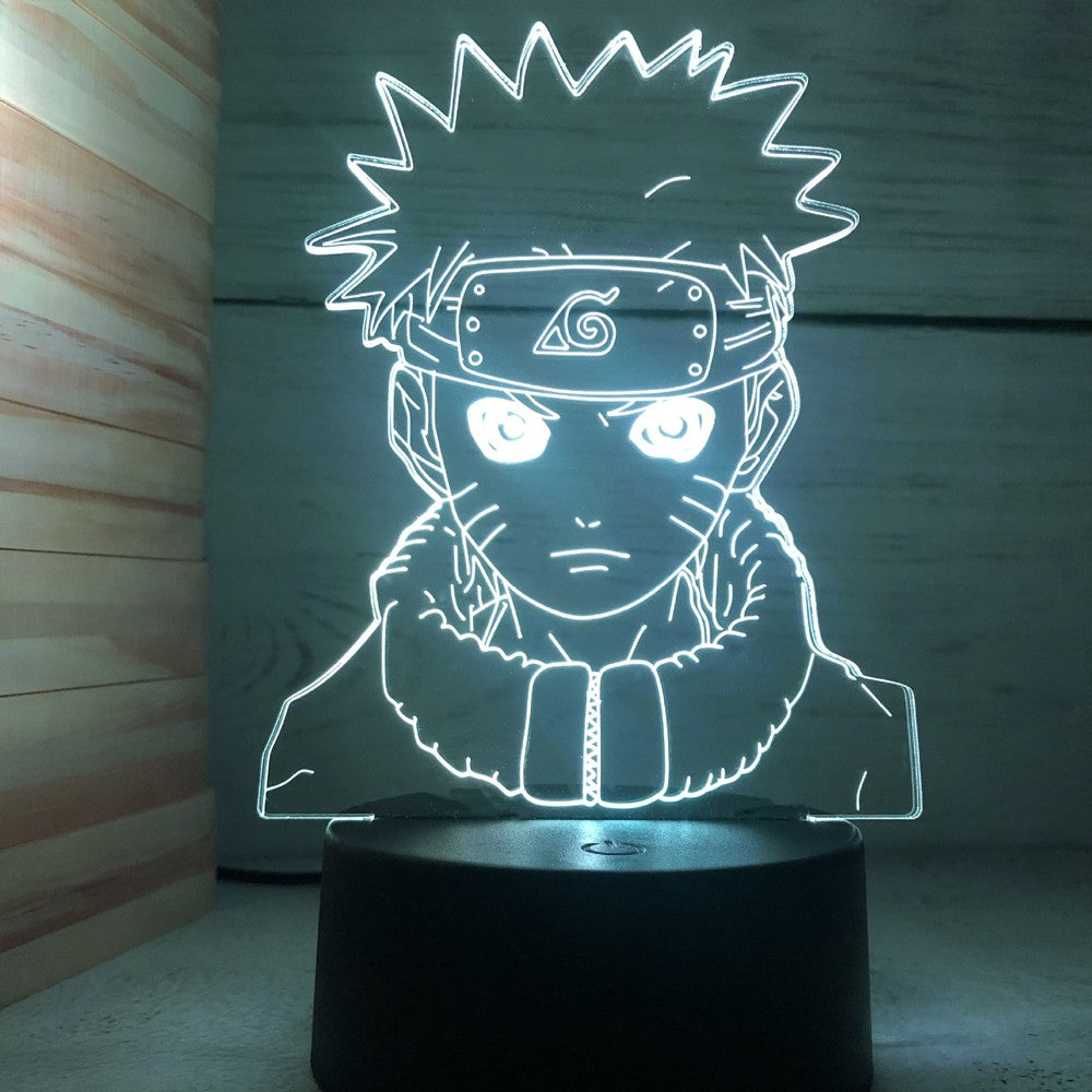 Anime Naruto Uzumaki LED Night Light Toys Akatsuki Kakashi Hatake Kid Bedroom Nightlight Itachi Uchiha 3D 7/16 colors Lamp Decor