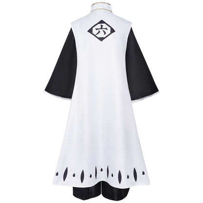 Anime Kuchiki Byakuya Cosplay Costume wig Kimono Gotei 13 Captain White Cloak Combat Uniform Adult Man Halloween Carnival Suit