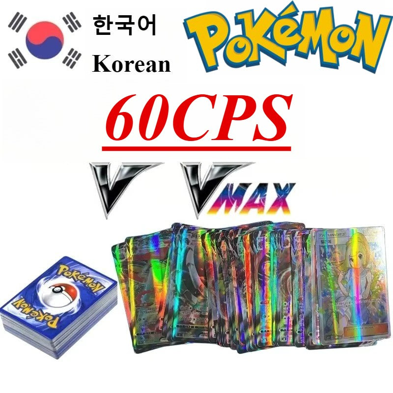 Cartas de Jogo Pokémon em Inglês/Alemão/Espanhol/Coreano/Francês Pikachu Mew Coleção de Cartas Colecionáveis PTCG Brinquedos de Presente Cartas de Jogo de Mesa