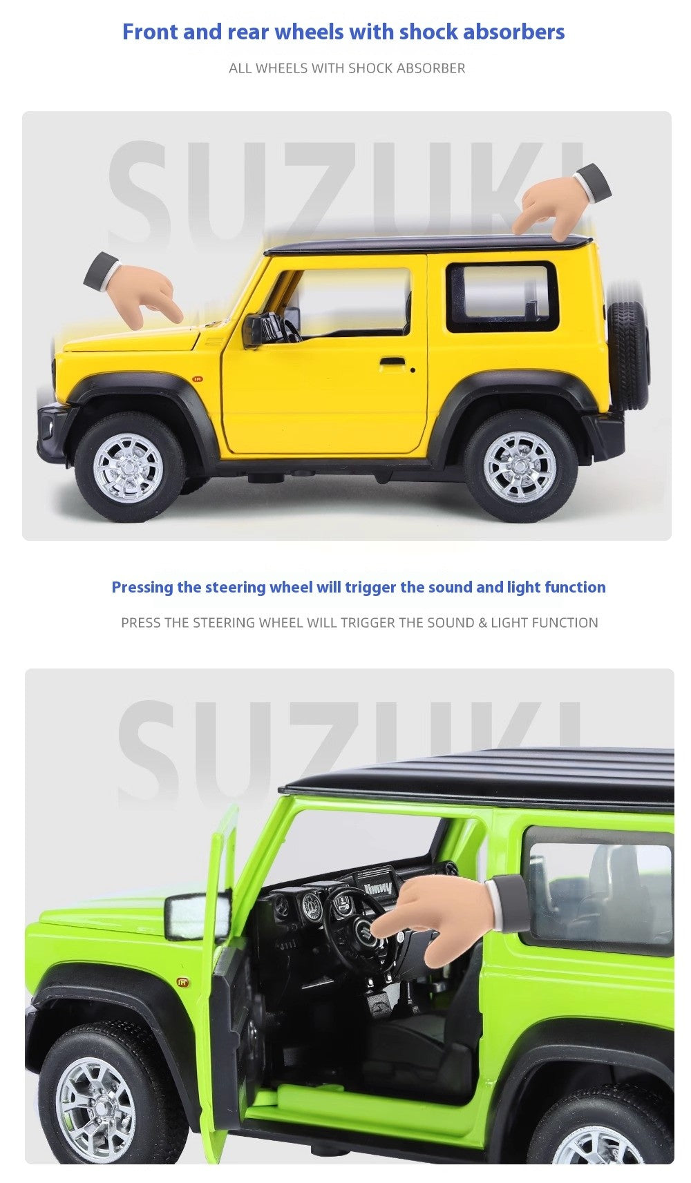 Miniaturas 1/24 Suzuki Jimny SUV Liga Off Road Modelo Diecast Puxar para Trás Brinquedo Infantil Presente Para Crianças Presente de Aniversário Para Namorado