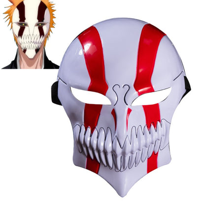Anime Bleach Kurosaki Ichigo Mask Cosplay Hollow Masks Halloween Party Costume Horror COS Dress Up Mask PVC Plastic Material