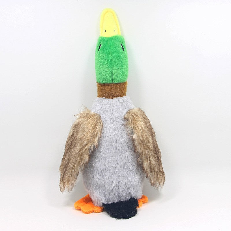 Brinquedo de Pelúcia Fofo de Pato com Som, Bicho de Pelúcia Chiador, Brinquedo para Cão que Limpa os Dentes, Brinquedo de Corda para Roer, Acessórios para Animais de Estimação