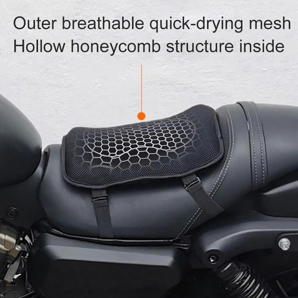 Capa de Banco Universal Antiderrapante para Alívio de Pressão Almofada de Assento de Moto Confortável Colmeia de Gel Acessórios para Moto