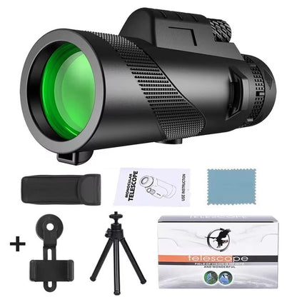 Telescópio 80x100 Portátil Zoom HD 5000M Dobrável de Longa Distância Mini Telescópio Potente para Caça Esportes Acampamento ao Ar Livre Viagens