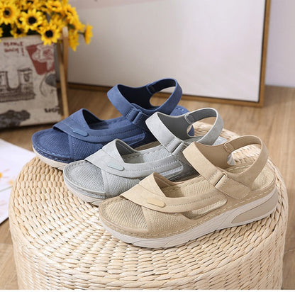 Sandal Lightweight Casual Sporty Comfortable Thick-Soled Velcro Versatile Fashion Trend Breathable National Style Wear-Resistant