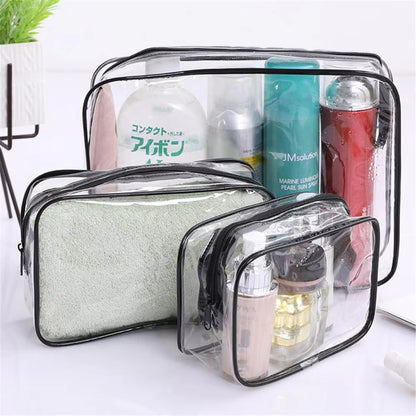 1/3pc Travel Organizer Bath Toiletry Wash Storage Bag Multifunction Large Capacity Waterproof Transparent With Zipper Women Gift
