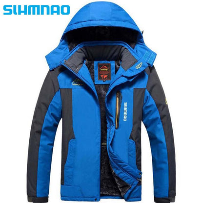 Roupas de Neve Quentes Engrossadas Impermeáveis de Inverno 2025, Calças Quentes de Neve, Roupas de Pesca Masculinas Impermeáveis Engrossadas para Externa,