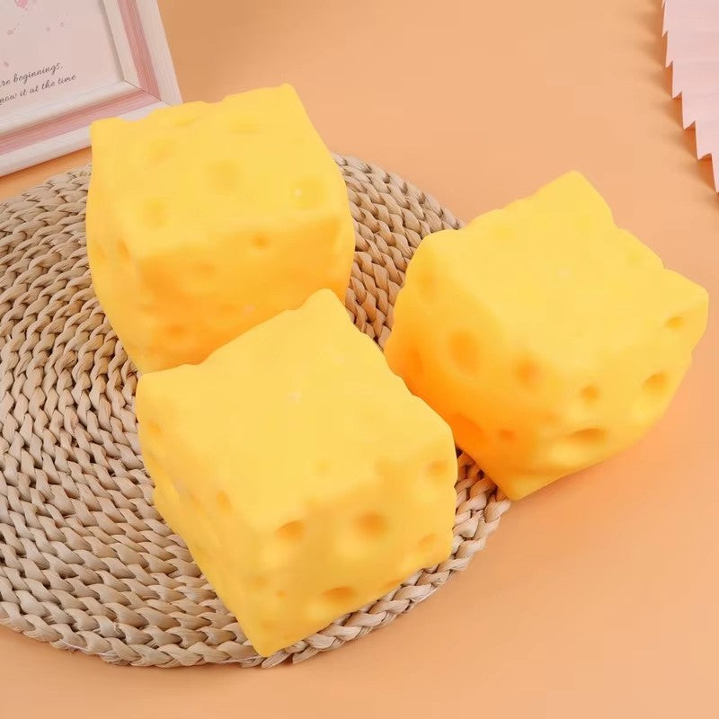 Giant Cheese Squishy Slow Rising Stress Relief Toy Soft Squeeze Toy for Adults Kids Anxiety Relief Fidget Toy Squishy
