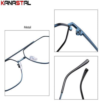 Men Reading Glasses Prescription Eyeglasses Frame CR39 Optics Lenses Myopia Presbyopic Eyewear Women Blue Light Blocking Glasses