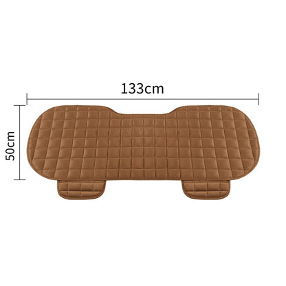 Car Seat Cover Front Rear Flocking Cloth Cushion Non Slide Winter Auto Protector Mat Pad Keep Warm Universal Fit Truck Suv Van