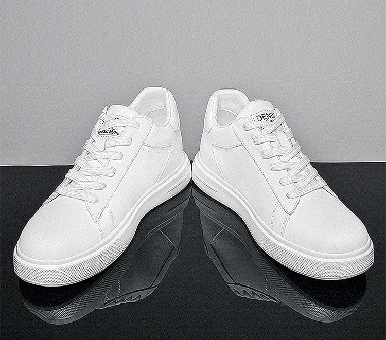 Sneakers Man Elevator Shoes White Black Taller Shoes Men Leisure Fashion Sports Increasing Shoes Increase in Height 6-10Cm