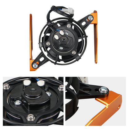 NICECNC For KTM EXC 300 EXCF 350 Electric Radiator Cooling Fan Set For Husqvarna TE 300 FE 450 2017-2023 GasGas EC 300 2021-2023