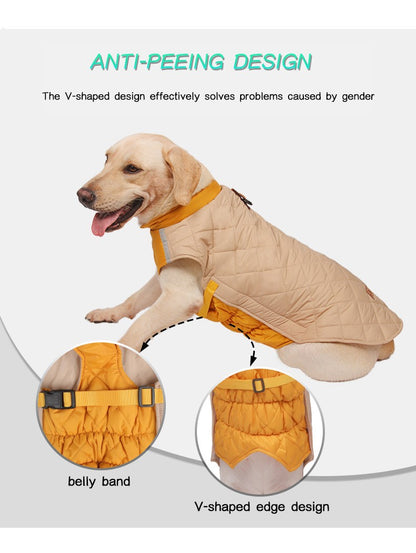Roupas de inverno para cães colete à prova d'água jaqueta para cães pequenos e grandes casaco quente para cães de estimação roupas acolchoadas para buldogue francês