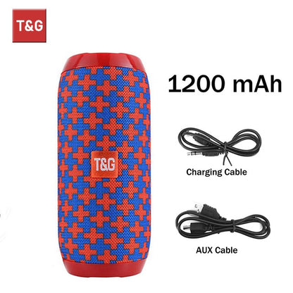 TG117 Bluetooth Speakers Portable Wireless Sound Box  Outdoor Loudspeaker Waterproof Stereo Surround Supports TF Radio