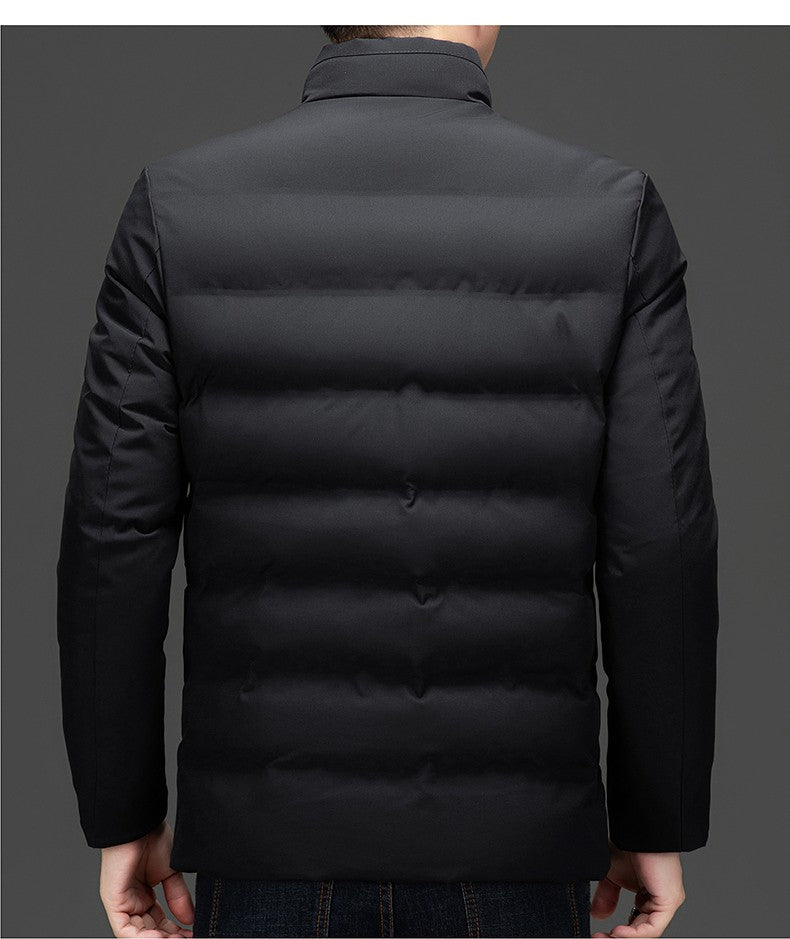 Top Grade ??????Men's Stand Collar Parka Jacket Windbreaker Coats Bubble Puffer Outerwear for Young Adults?????????????????