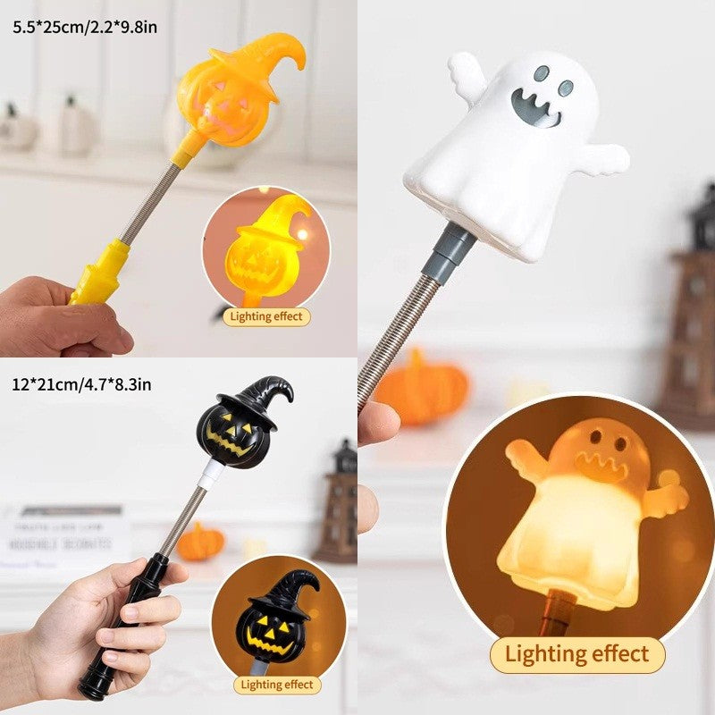Halloween Pumpkin Hand Shaker Halloween Party Favor Gifts Halloween Glowing Hand Shaker Decor Mexico Day of The Dead Party Gifts