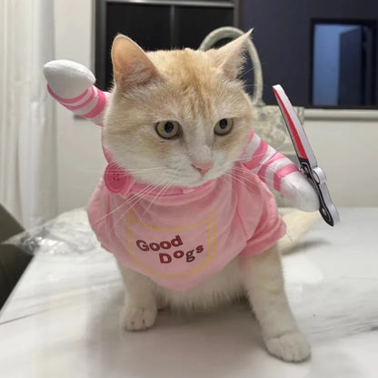 Roupa Engraçada para Gatos Roupa de Gato de Halloween Fantasia Fofa para Festas de Animais de Estimação Roupas para Gatos Pequenos e Médios Cães Animais de Estimação Cosplay para Gatos Sphynx Ragdoll