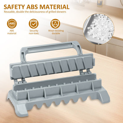 Plastic Kebab Maker Portable Press Kebab Maker Reusable Large Manual Kebab Mould Grilling Tool Barbecue Skewers for Home Chefs