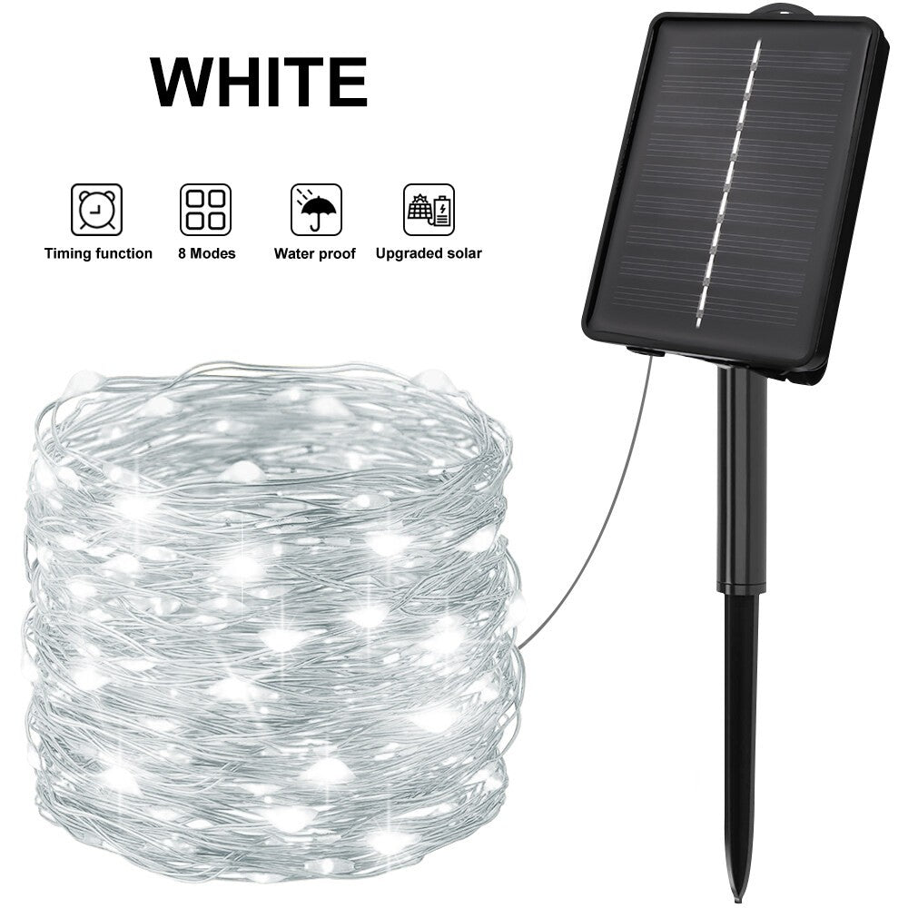 100/200 Leds Solar Fairy Light Outdoor Garland Solar Lamp for Courtyard Christmas Tree Garden Waterproof