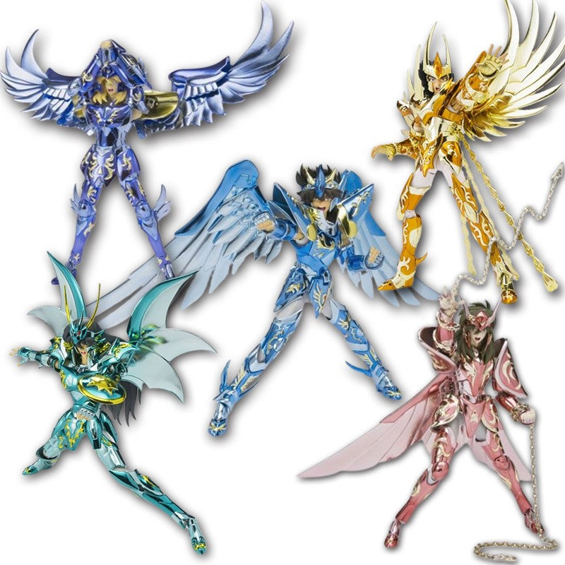19cm Anime Cavaleiros do Zodíaco Boneco Fênix Ikki Hyoga Seiya Shiryu em Pé Coleção de Brinquedos Decoração Bonecas Japonesas