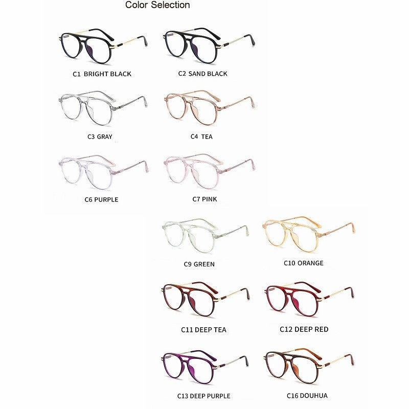 Transparent Frame Reading Glasses For Women Anti Blue Light Aviation Presbyopic Glasses For Men Polit Eyeglasses +1.00~+4.00