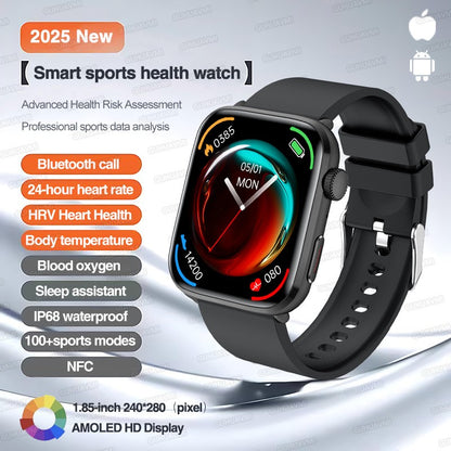 2025 Novo Para Xiaomi Redmi Watch 5 Chamada Bluetooth GPS Rastreamento NFC Frequência cardíaca IP68 À prova d'água Esporte Fitness Pulseira inteligente Unissex