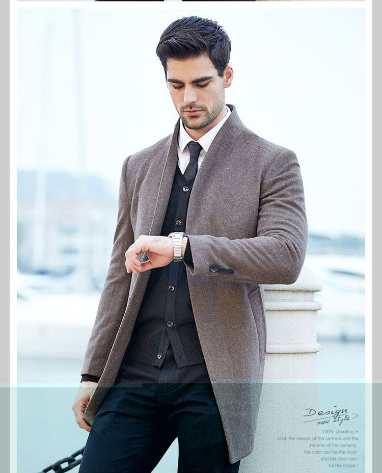 Oversized Men's Wool Overcoat 5XL High Quality Business Casual Winter Jacket Coat Men Clothing Woolen Coats A2F6009