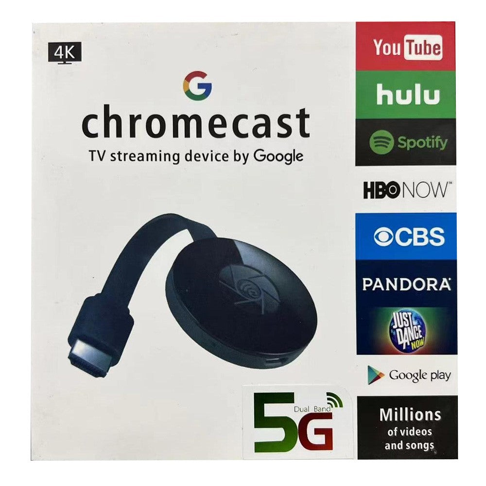 For Google Chromecast WiFi HDMI Dongle 1080P/4K HD Media Streamer TV Stick for Smart TV iOS Android Smart Home Entertainment