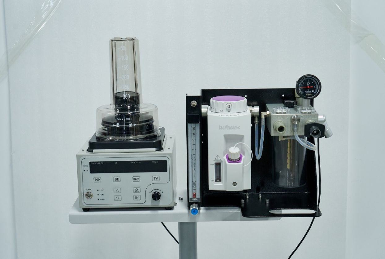 DV1200V5 Pet Anaesthesia Machine Cats Dogs Respiratory Anaesthesia Machine Aluminium Type Pet Veterinary Anaesthesia Respirator