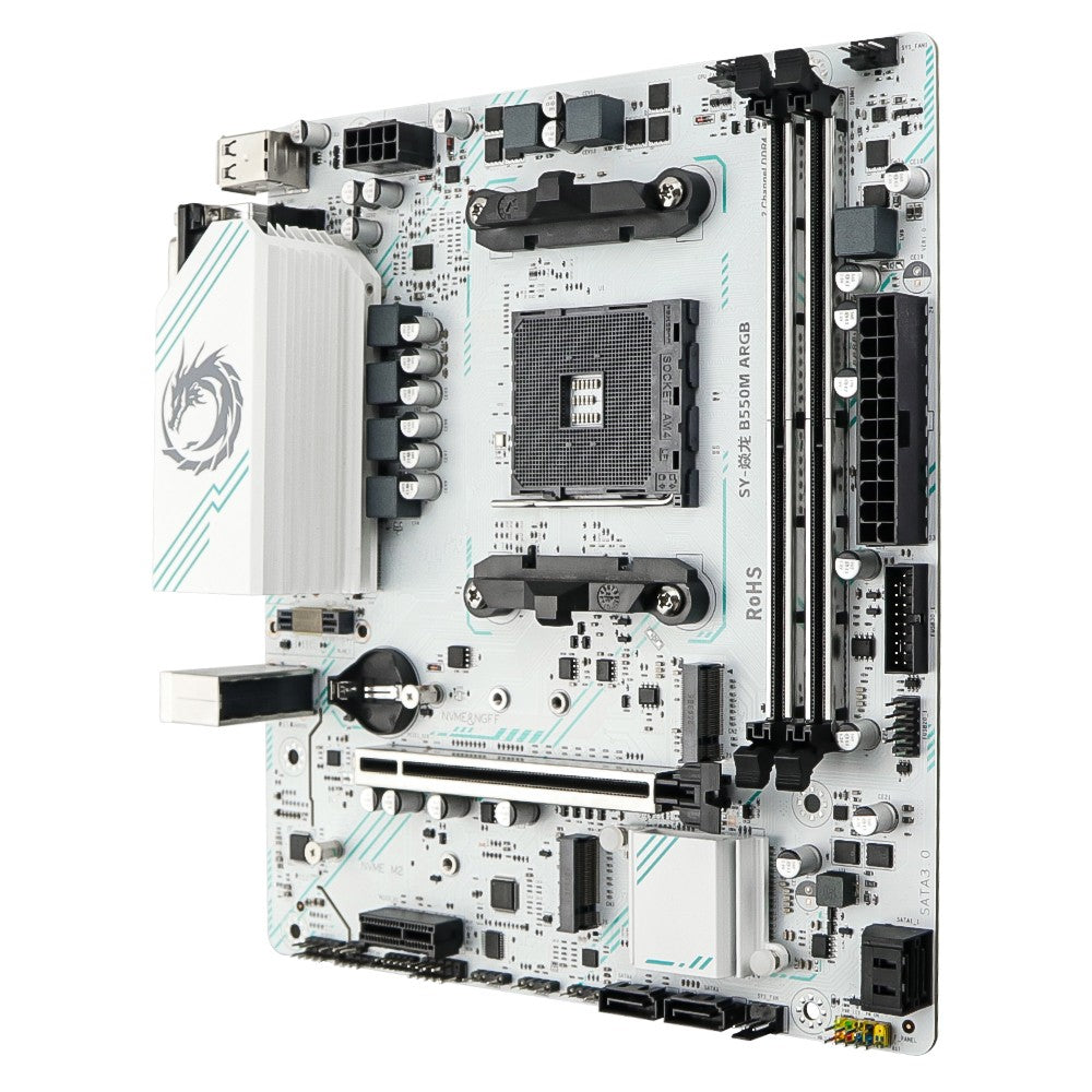 Placa-mãe gamer SOYO AMD B550M USB3.1 M.2 Nvme Sata3 DDR4 Dual Channel Suporta RYZEN R3 R5 R7 3000 4000 5000 CPU Socket AM4