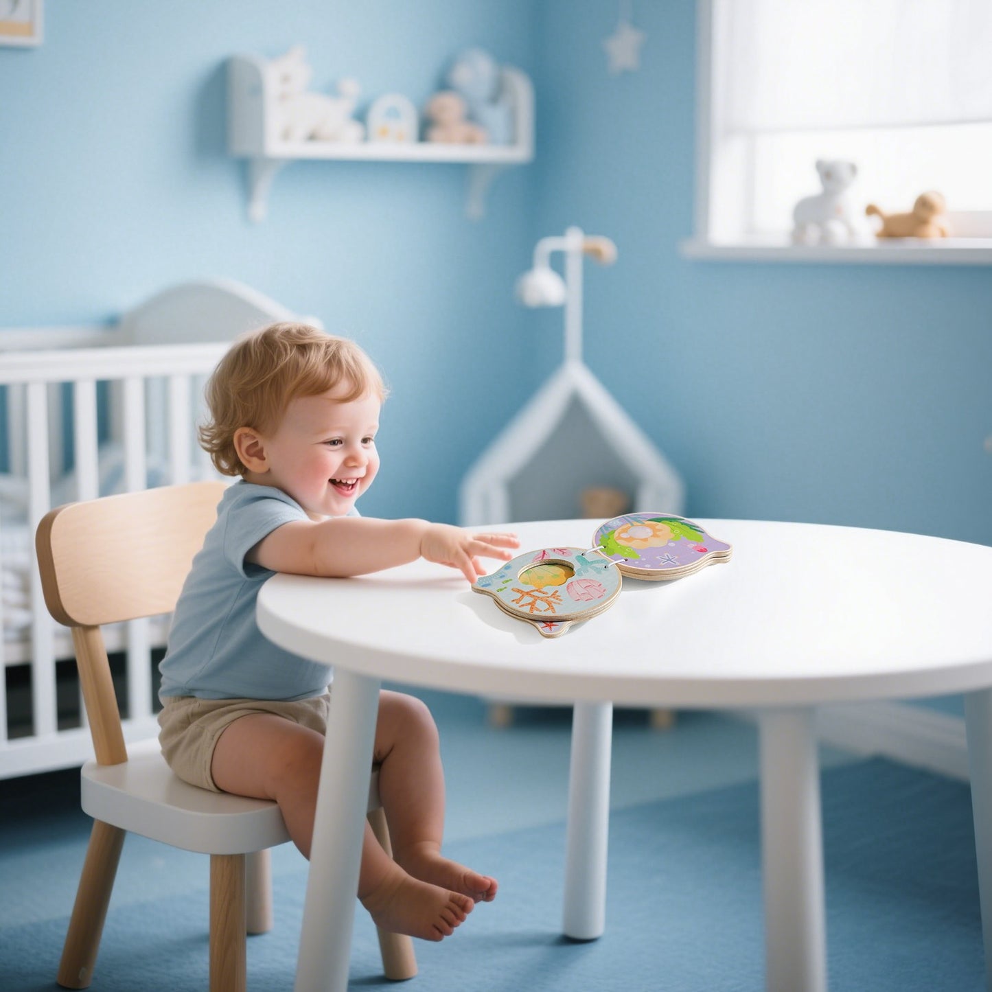 Baby Toys for 0 12 Months Cloth Book Early Educational Sensory Book Baby Soft Books Fluffy Cartoon Elephant Books With Mirror