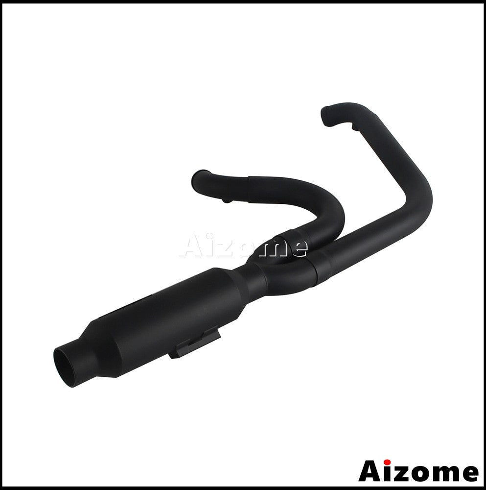 Motorcycle Racing 2-in-1 Exhaust Muffler 2.2" TIG Welded For Harley Dyna Fat Bob Street Bob Low Rider Super Wide Glide 2006-2017
