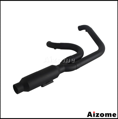 Motorcycle Racing 2-in-1 Exhaust Muffler 2.2" TIG Welded For Harley Dyna Fat Bob Street Bob Low Rider Super Wide Glide 2006-2017