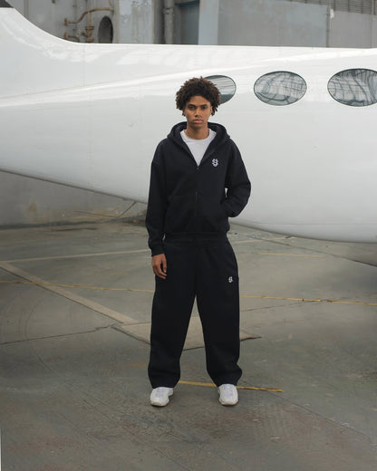 Men Monochrome Sporty Casual Suit Set Minimalist Versatile for Youth Comfortable Fabric Simple Stylish Everyday Wear Lightweight