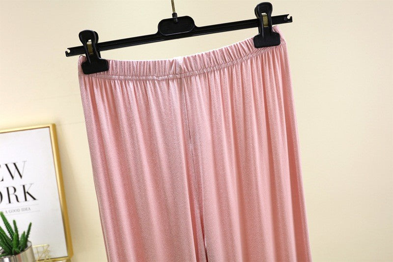 Plus size L to 6XL U-Neck Women's wide leg pants high waist Loose Long pant solid color Casual drapped trousers all match