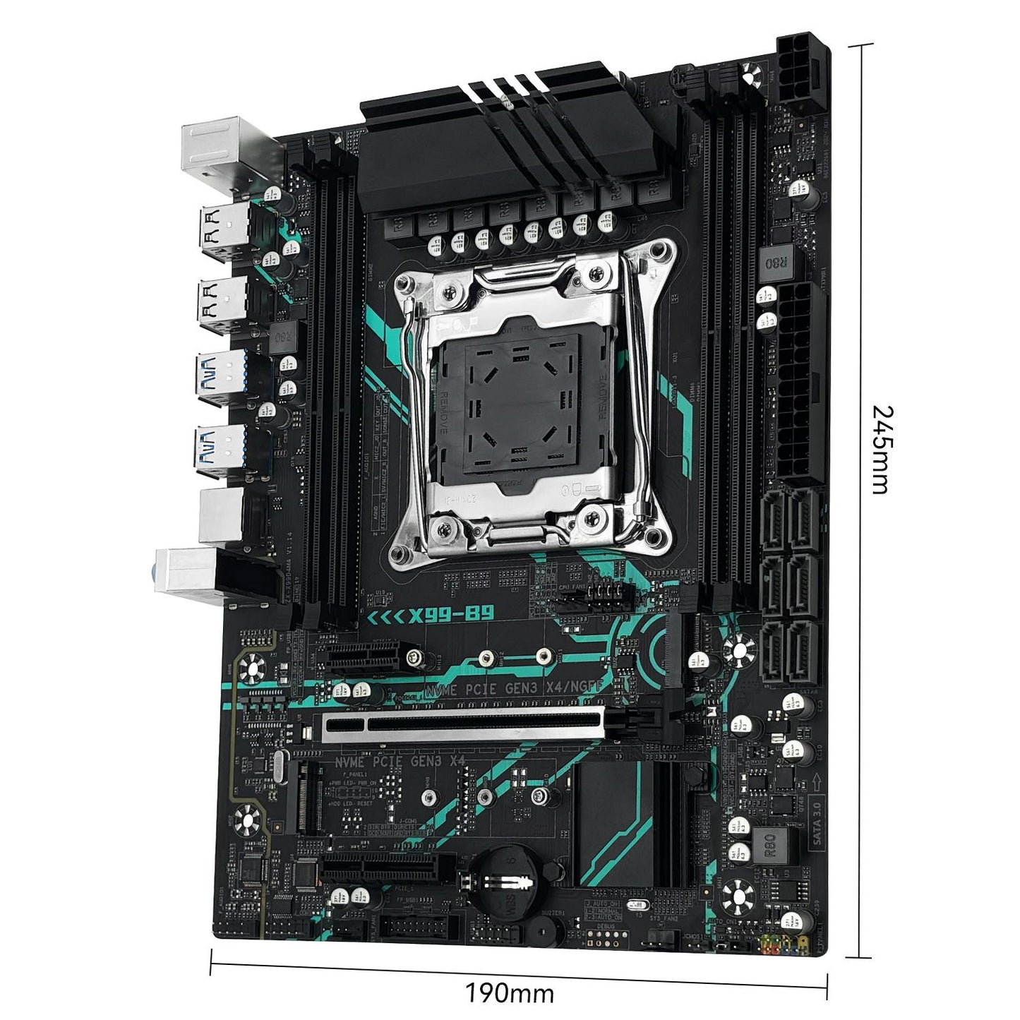 Placa-mãe MACHINIST X99 B9 kit LGA2011-3 Xeon E5 2650 V4 CPU processador ECC DDR4 16GB 2400mhz RAM M.2 NVME SATA M-ATX