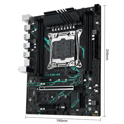 Placa-mãe MACHINIST X99 B9 kit LGA2011-3 Xeon E5 2650 V4 CPU processador ECC DDR4 16GB 2400mhz RAM M.2 NVME SATA M-ATX