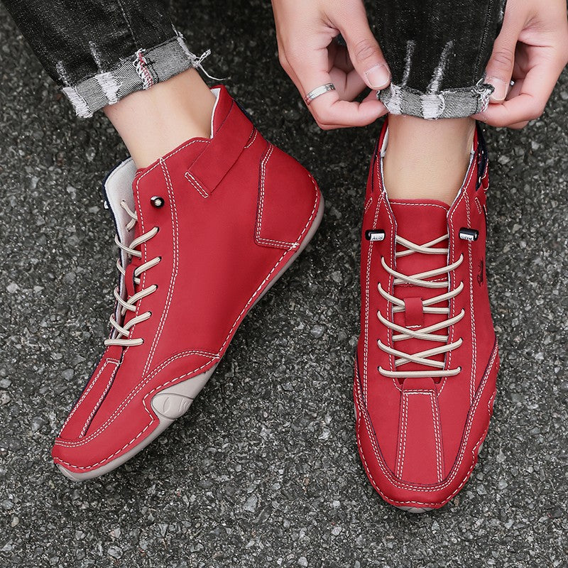 Leather Casual Shoes Sneakers for Men Fashion Outdoor Walking Loafers Shoes Comfortable Footwear Luxury Man Boots 2024 New In