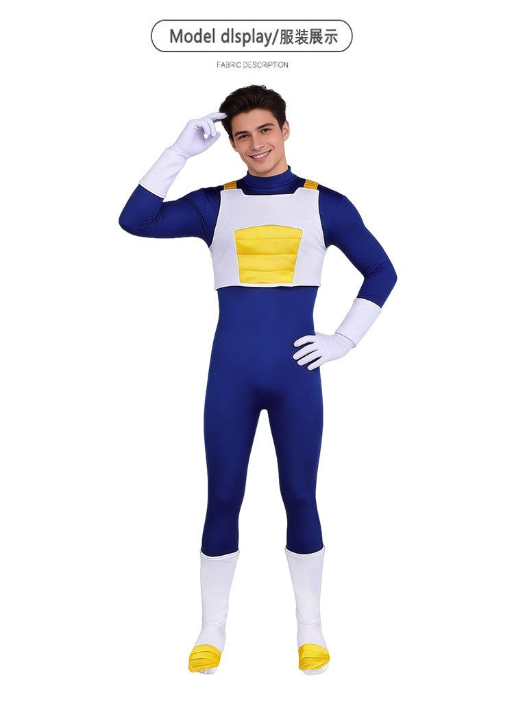 Fantasia Vegeta Cosplay Clothing Wigs Anime Super Hero Disfraz Costume Adult Men Fantasy Halloween Carnival Party Clothes