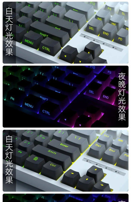 Keycaps Cherry de luz diurna originais novos 2025 PBT translúcidas com cor gradiente e gravação lateral personalizadas para teclados mecânicos MX